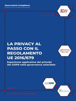 cover image of La Privacy al passo con il Regolamento UE 2016/679